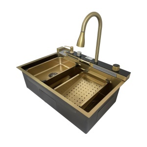 Chiuveta handmade SanDonna HD7550 Auriu - Img 3
