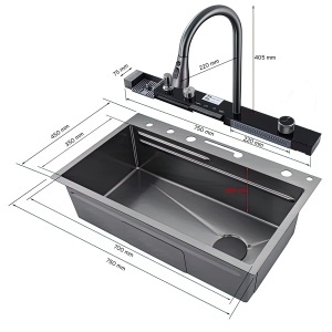 Chiuveta handmade SanDonna HD7550 Crom Satin - Img 7