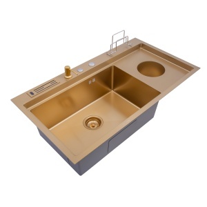 Chiuveta handmade SanDonna HD9245 Auriu - Img 8