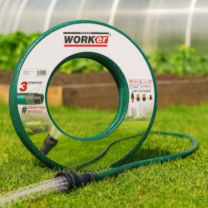 Furtun de gradina TECHNOWORKER PVC 1/2x20m cu 4 duze in set