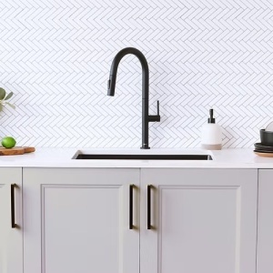 SET Chiuveta SanDonna HD6050 din inox handmade cu dozator de sapun, tocator si tavita de scurgere + Baterie SanDonna Charlotte cu dus extractabil - Img 8