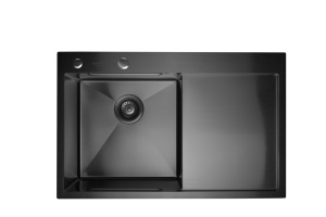 SET Chiuveta SanDonna HD7850 din inox handmade cu tavita si dozator de sapun+ Baterie SanDonna Charlotte cu dus extractabil - Img 5