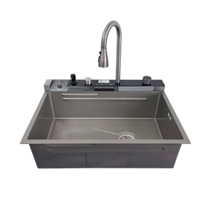 Chiuveta de bucatarie multifunctionala SanDonna HD7550 + consola cu baterie, spalator de pahare si accesorii incluse - Img 7