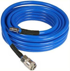 Furtun de aer spiralat pentru compresor TechnoWorker 9x15mm 20m (Cuplaj rapid)