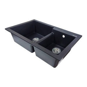 SET Chiuveta din granit compozit cu 2 cuve SanDonna EDYTA + Baterie flexibila SanDonna LOLA - Img 7