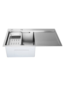SET Chiuveta din inox SanDonna HD7850 cu tavita si dozator + Baterie cu dus extractabil SanDonna Cami - Img 3
