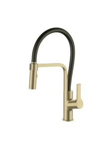 SET Chiuveta SanDonna HD5040 aurie din inox HandMade sub blat+ Baterie SanDonna ANDRA flexibila, Auriu-Negru - Img 6