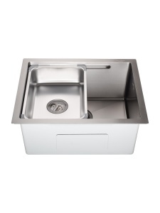 SET Chiuveta SanDonna HD5040 crom din inox sub blat, cu tavita + Baterie SanDonna MONA crom flexibila - Img 4