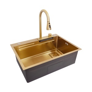 Chiuveta handmade SanDonna HD6850 Auriu - Img 4
