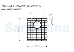 Gratar de protectie din inox pentru chiuvete - Sandonna HD4050R - 37.6 x 32.8cm - Img 4