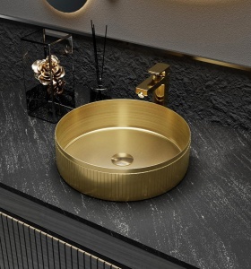 Lavoar de baie rotund din inox Sandonna HD400 - Img 7