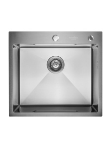 SET Chiuveta 55x50cm din inox SanDonna HD5550 cu tavita si dozator + Baterie SanDonna CAMI cu dus extractabil - Inox - Img 6