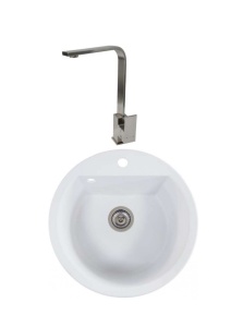 SET Chiuveta din granit compozit SanDonna LENA + Baterie SanDonna NERA pivotanta