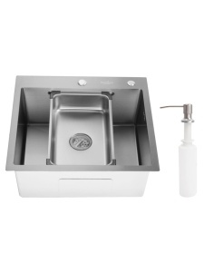 SET Chiuveta SanDonna HD5550 din inox cu tavita si dozator de sapun + Baterie SanDonna Aster multifunctionala cu casacada - Img 7