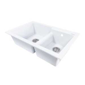 SET Chiuveta din granit compozit cu 2 cuve SanDonna EDYTA + Baterie flexibila SanDonna LOLA - Img 11