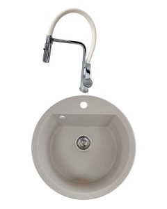 SET Chiuveta SanDonna LENA 510 bej + Baterie SanDonna ANDRA bej - Bej