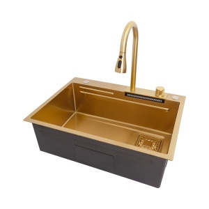 Chiuveta handmade SanDonna HD6850 Auriu - Img 5