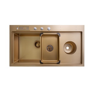 Chiuveta handmade SanDonna HD9245 Auriu - Img 3
