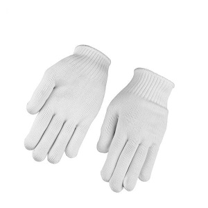 Manusi de lucru WOKIN 10 XL material bumbac si poliester, albe 12 buc/set