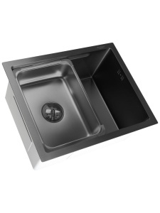 SET Chiuveta din inox SanDonna HD5040 sub blat, cu tavita + Baterie SanDonna Andra flexibila - Inox - Img 3