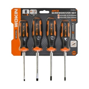Set de 4 Șurubelnițe WOKIN Cr-V – SL/PH, 100 mm - Img 4