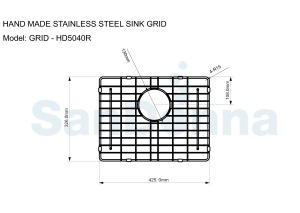Gratar de protectie din inox pentru chiuvete - Sandonna HD5040R - 32.6 x 42.5cm - Img 4