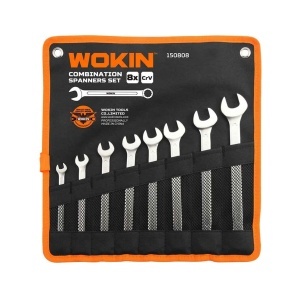 Set de 8 chei de piulite combinate Cr-V WOKIN 8-19 mm