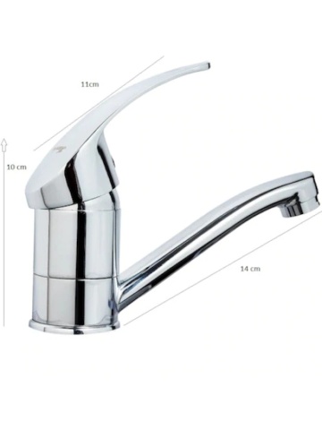 Baterie Monocomandă Cromată, Mâner Ergonomic și Pipă Pivotantă - Img 2