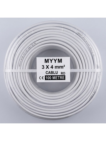 Rolă cablu electric flexibil MYYM 3x4 mm² (H05VV-F), 300/500V, lungime 100 m - Img 2