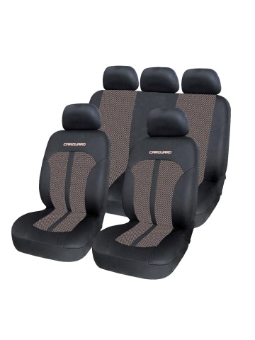 Set huse universale premium pentru scaune auto, bej cu negru