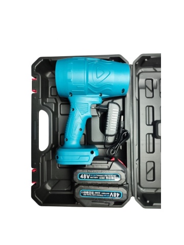 Suflantă de aer pe acumulator, 2 x 48V, 3000 mAh, încărcător și geantă de transport inclusă - Img 4
