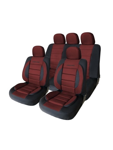 Set Huse universale premium pentru scaune auto rosu+negru -