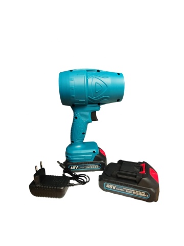 Suflantă de aer pe acumulator, 2 x 48V, 3000 mAh, încărcător și geantă de transport inclusă