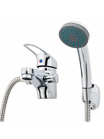 Baterie Lavoar cu Set Duș Inclus, Monocomandă, Cromată