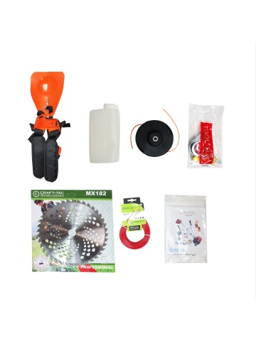 Motocoasa benzina Craft-Tec 9500 Ultra, 8 accesorii, 6 CP, 4.5kW,2 timpi MX356 - Img 3