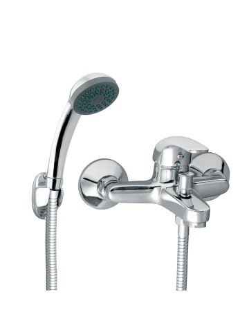 Baterie Cada si Dus Monocomanda, Montaj pe Perete, Monobloc Sanitar Chrome