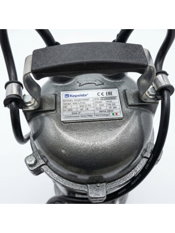 Pompă submersibilă apă curată KEPEIDA WQD-750BF, 0.75 kW, debit 400 l/min, refulare 14 m - Img 4