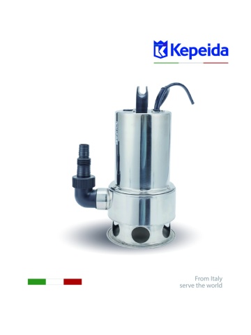 Pompa Submersibilă pentru Apă Murdară Kepeida Italy MVS750F, 1 HP, Debit 185 L/min, Înălțime 10 m, Oțel Inoxidabil, Cu Flotor, Bobinaj Cupru - Img 3
