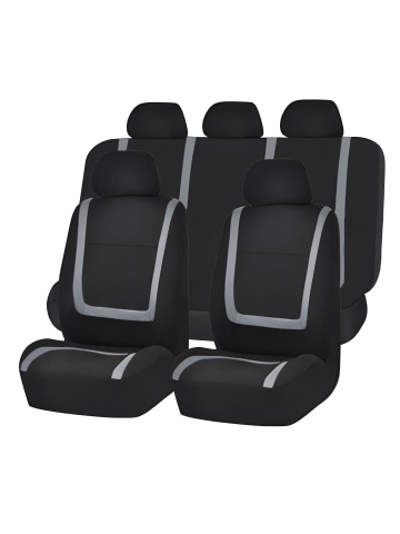 Set huse universale pentru scaune auto, culoare gri, material textil