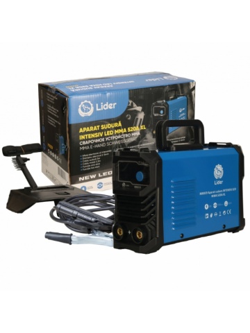 Aparat de sudură invertor LIDER INTENSIV LED MMA 520A XL, cablu 3m - Img 2