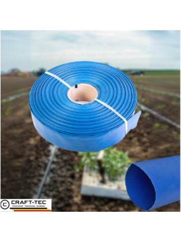 Furtun apa refulare flat PVC 3'' 50 m albastru MX391 - Img 4