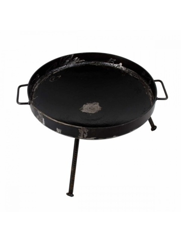 Grătar Tip Disc din Oțel cu Margine, Diametru 51 cm, Picioare Detașabile