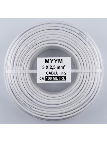 Rolă cablu electric flexibil MYYM 3x2.5 mm² (H05VV-F), 300/500V, lungime 100 m - Img 2