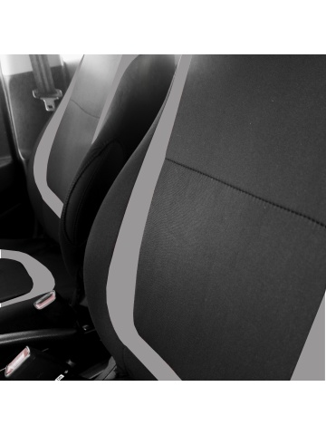 Set huse universale pentru scaune auto, culoare gri, material textil - Img 3