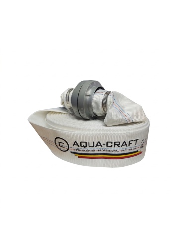 Furtun pompier 2'' 30M 8 BARI, ALB, CU CUPLE, ambalat la cutie, Aqua-Craft MX1218 - Img 2