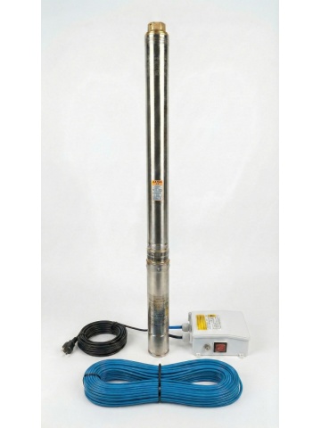 Pompă submersibilă pentru puț adânc KEPEIDA 3SPM227-0.75, 0.75 kW, inox, debit 3.8 mc/h, refulare 114 m