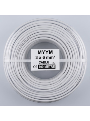 Rolă cablu electric flexibil MYYM 3x6 mm² (H05VV-F), 300/500V, lungime 100 m - Img 2