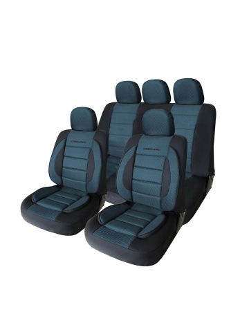 Set Huse universale premium pentru scaune auto albastru+negru -