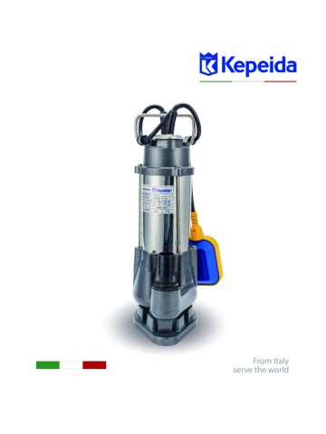 Pompa Submersibilă pentru Apă Murdară Kepeida Italy V370A-F, 0.5 HP, Debit 80 L/min, Înălțime 9 m, Cu Flotor, Bobinaj Cupru - Img 2