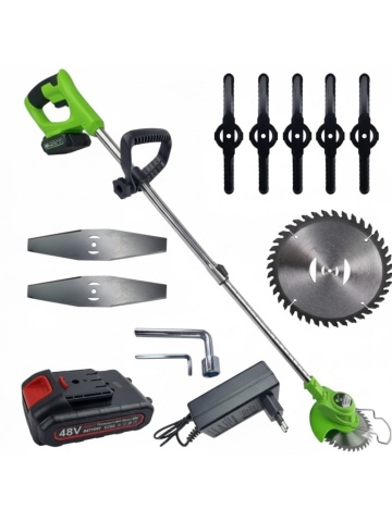 Trimmer (motocoasa electrica ) LIDER, 1 baterie 48V, VERDE MX812